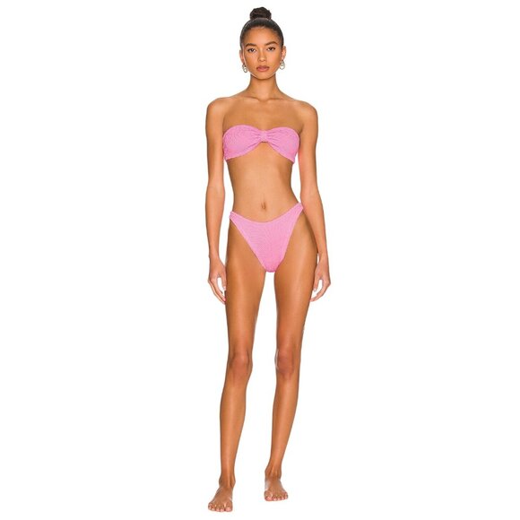 Hunza G Jean Bikini Set in Bubblegum One Size New Womens Swimsuit - Picture 1 of 14